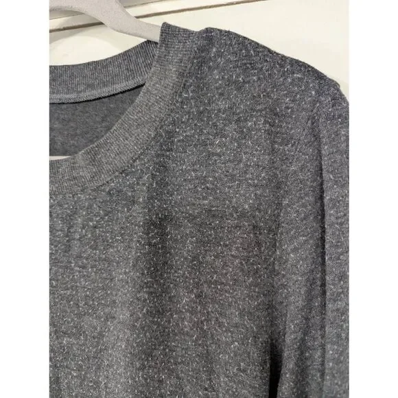 Alo Yoga Glimpse Long Sleeve Top women's gray sweatshirt nubs - Picture 2 of 4